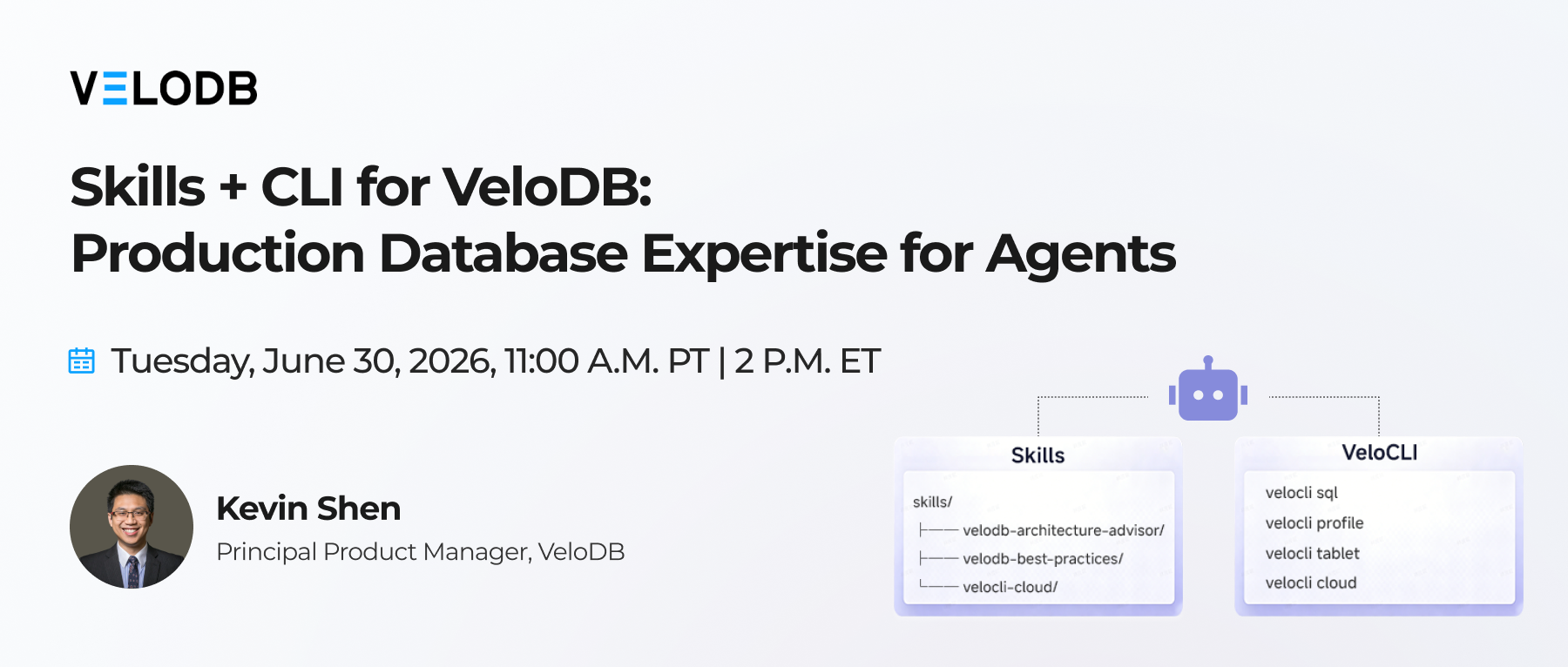 Skills + CLI for VeloDB: Production Database Expertise for Agents