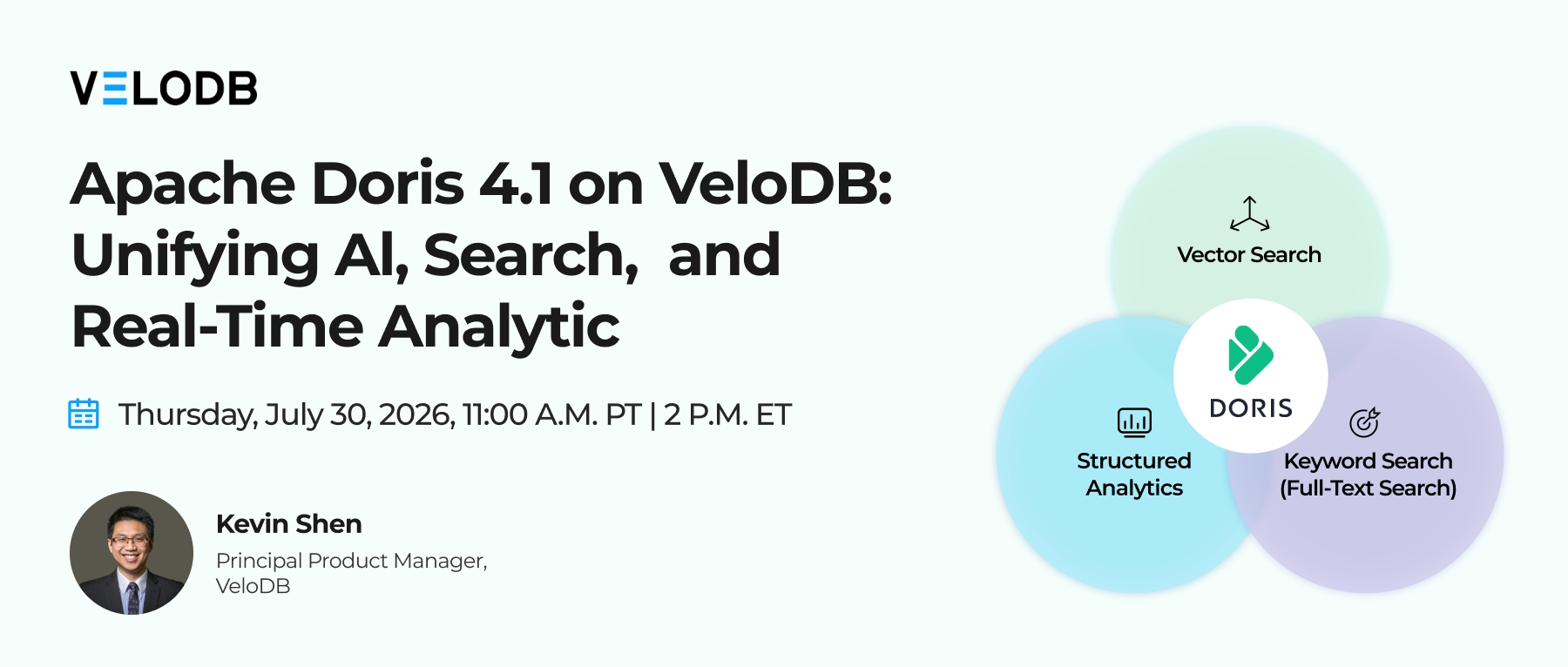 Apache Doris 4.1 on VeloDB: Unifying AI, Search, and Real-Time Analytics