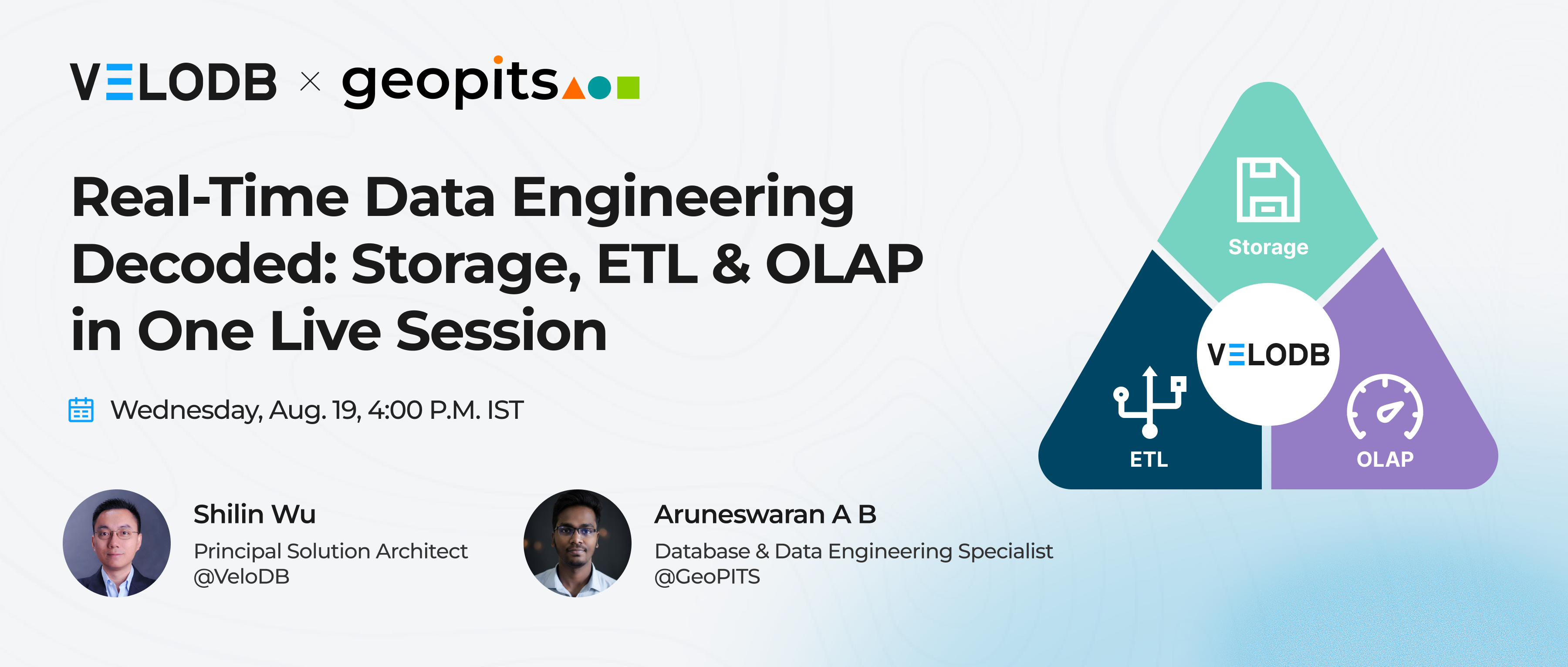 Real-Time Data Engineering Decoded: Storage, ETL & OLAP in One Live Session