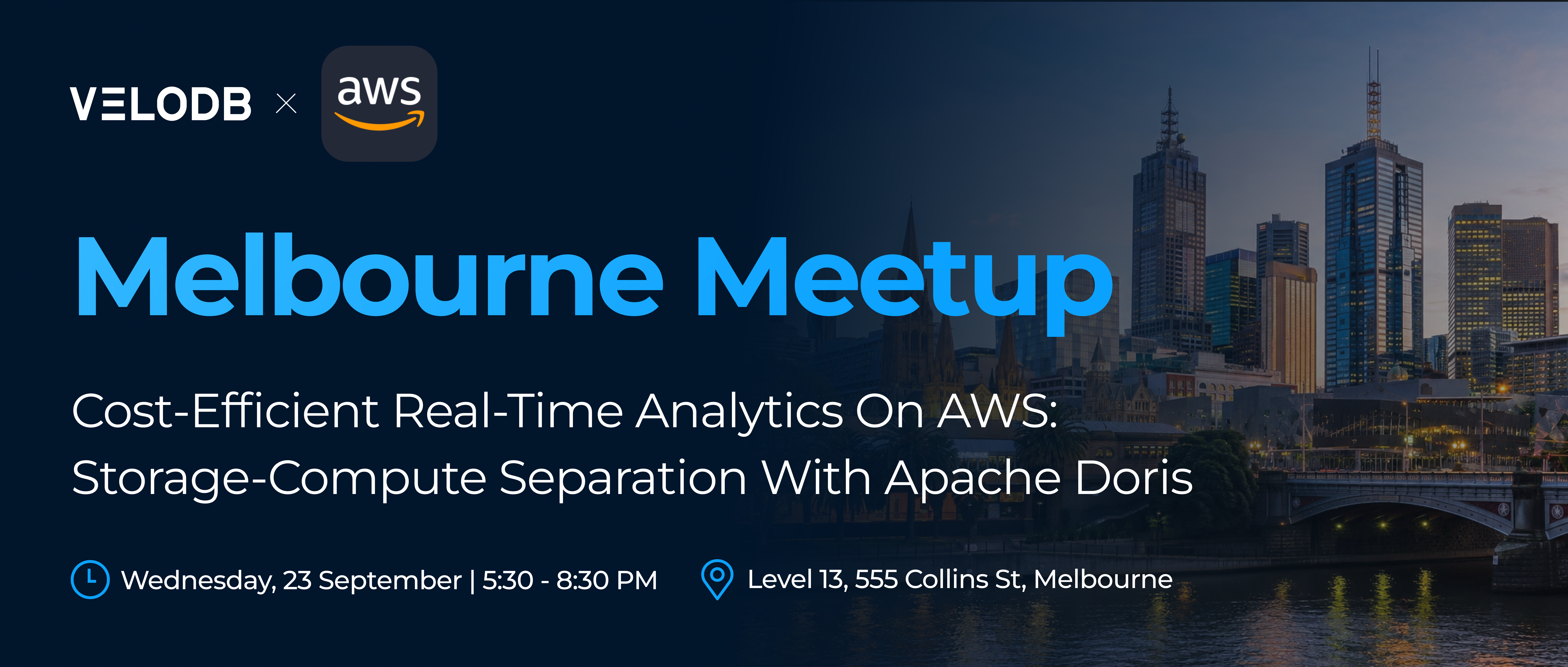 Join VeloDB at AWS Melbourne Well-Architected User Group Meetup