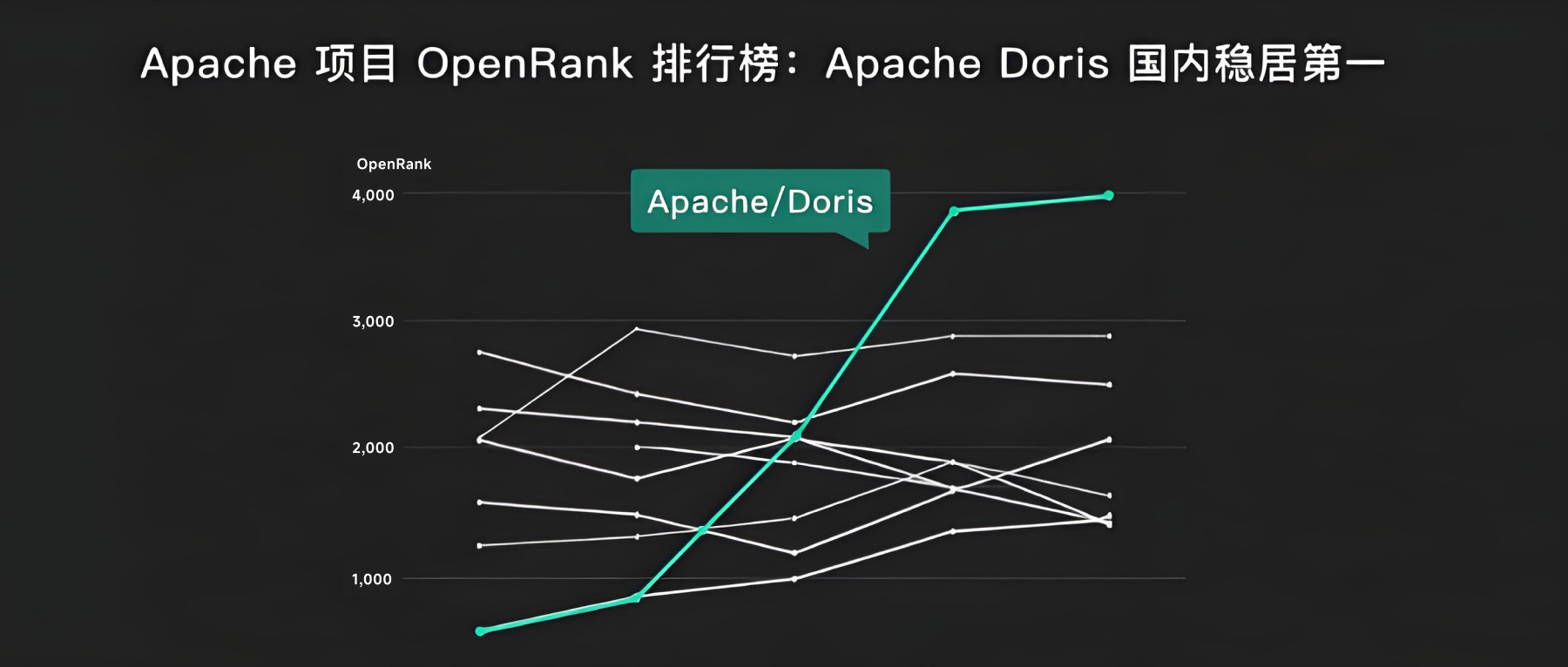 ApacheCon Asia 2025 中国开源年度报告：Apache Doris 国内第一